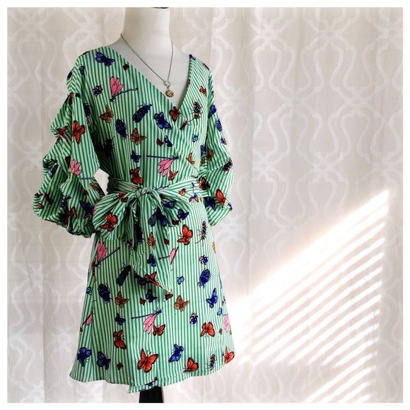 All Bugs Invited Garden Party Wrap Dress - Picture 2 of 8